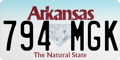 AR license plate 794MGK
