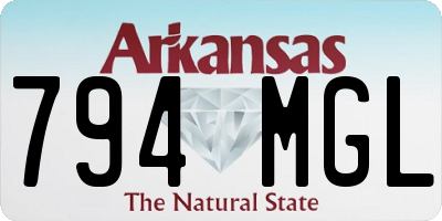 AR license plate 794MGL