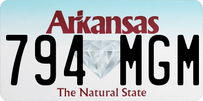 AR license plate 794MGM