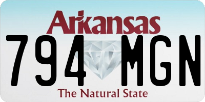 AR license plate 794MGN
