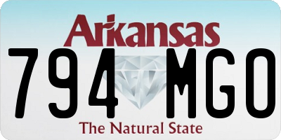 AR license plate 794MGO