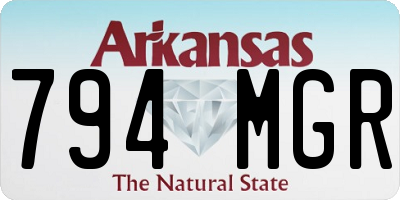 AR license plate 794MGR
