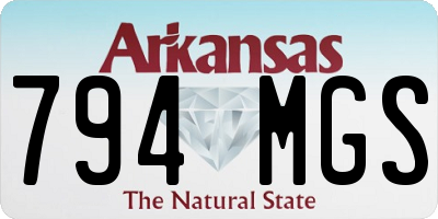 AR license plate 794MGS