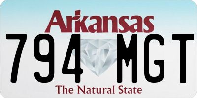 AR license plate 794MGT