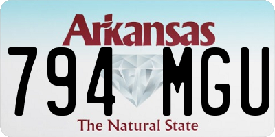AR license plate 794MGU