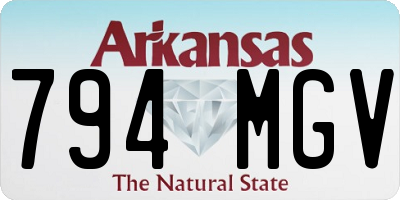 AR license plate 794MGV