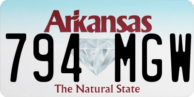 AR license plate 794MGW