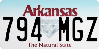 AR license plate 794MGZ