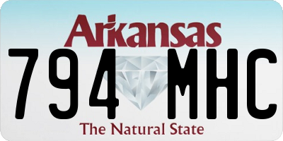 AR license plate 794MHC