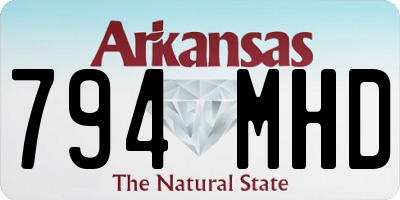 AR license plate 794MHD
