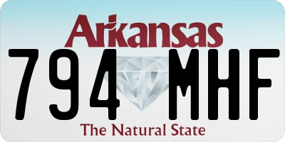 AR license plate 794MHF