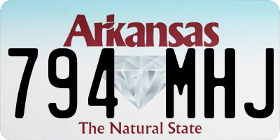 AR license plate 794MHJ