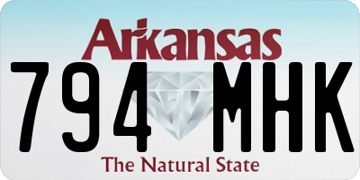 AR license plate 794MHK