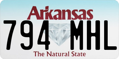 AR license plate 794MHL