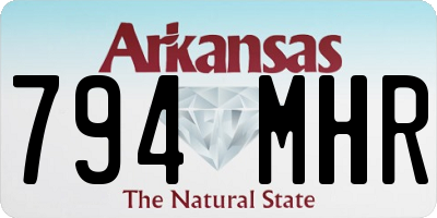 AR license plate 794MHR
