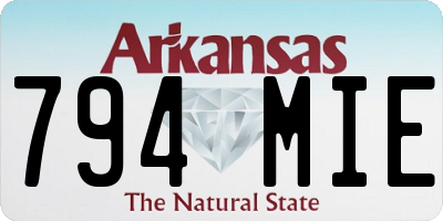 AR license plate 794MIE