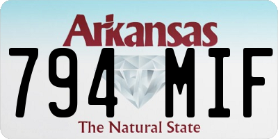 AR license plate 794MIF