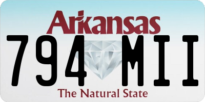 AR license plate 794MII
