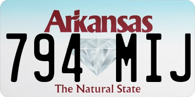 AR license plate 794MIJ
