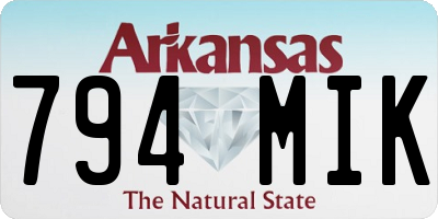 AR license plate 794MIK