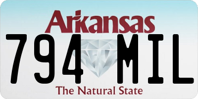 AR license plate 794MIL