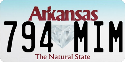 AR license plate 794MIM