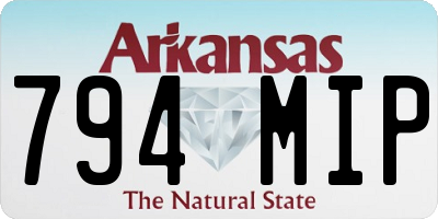 AR license plate 794MIP