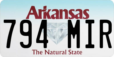 AR license plate 794MIR