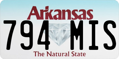 AR license plate 794MIS