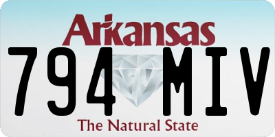 AR license plate 794MIV