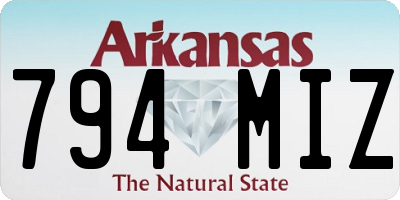 AR license plate 794MIZ