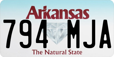 AR license plate 794MJA