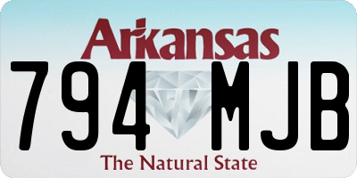 AR license plate 794MJB