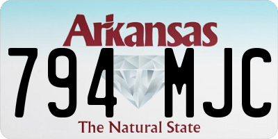 AR license plate 794MJC