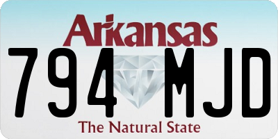 AR license plate 794MJD
