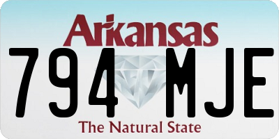 AR license plate 794MJE