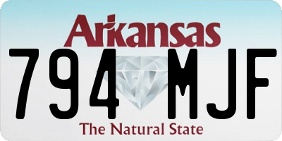 AR license plate 794MJF