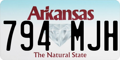 AR license plate 794MJH