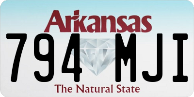 AR license plate 794MJI