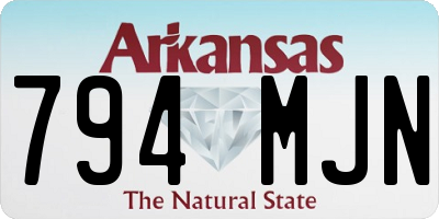 AR license plate 794MJN