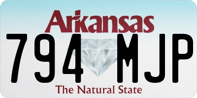AR license plate 794MJP