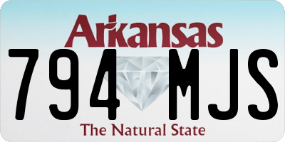 AR license plate 794MJS