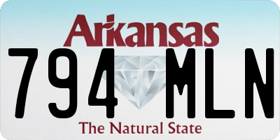 AR license plate 794MLN