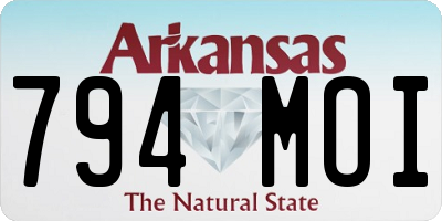 AR license plate 794MOI