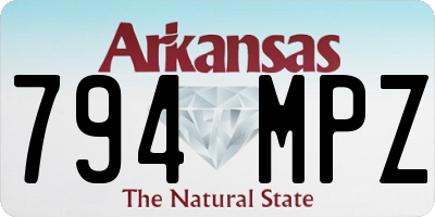 AR license plate 794MPZ