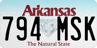 AR license plate 794MSK