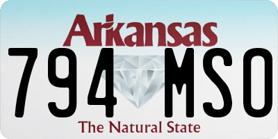 AR license plate 794MSO