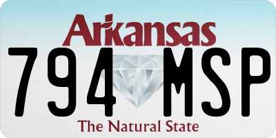 AR license plate 794MSP