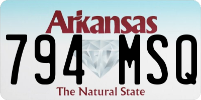 AR license plate 794MSQ