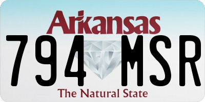AR license plate 794MSR